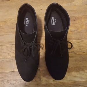 Crocs Black Wedge Shootie